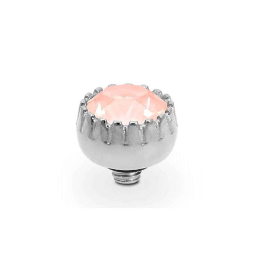 NEW QUDO women's london 8mm jewelry topper in flamingo ignite/ silver